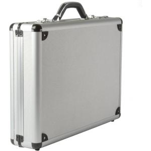 Alpine Swiss Executive Aluminum Briefcase Padded Laptop Briefcase For Men Hard Shell Attache Case Combo Lock Business Case(Silver)