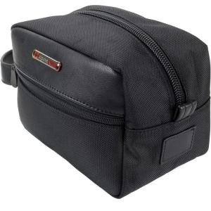 Alpine Swiss Hudson Travel Toiletry Bag Shaving Dopp Kit Case(Black)