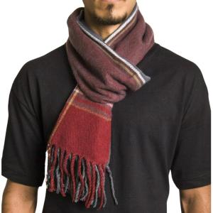 Alpine Swiss Mens Scarf Soft Knit Winter Scarves Plaid Striped or Solid Neck Covering Long Warm Stylish(Maroon Plaid)