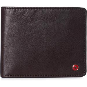 Alpine Swiss RFID Luka Men’s Flip ID Wallet Deluxe Capacity ID Bifold With Divided Bill Section Camden Collection Soft Nappa Brown(Soft Nappa Brown)