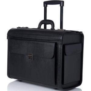 Alpine Swiss Rolling 17″ Laptop Briefcase on Wheels Attache Lawyers Case Legal Size(Black)
