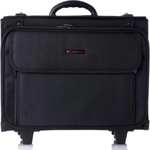 Alpine Swiss Rolling Briefcase | Laptop Bag For Men & Women | Hard Side Catalog Case on Wheels | Legal Size File Dividers | Lawyers Attache Case | Carry-On Overnight Business Travel Bag(Black)