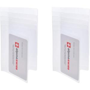 Alpine Swiss Set of 2 Checkbook Plastic Insert 6 Page Card Holder Picture Window(Clear)