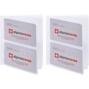 Alpine Swiss Set of 2 Hipster Wallet Plastic Inserts 6 Page Picture Card Holders(Clear)