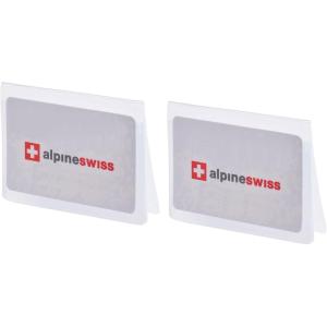 Alpine Swiss Set of 2 Plastic Wallet Inserts 6 Page Card Holder Picture Windows(Clear)