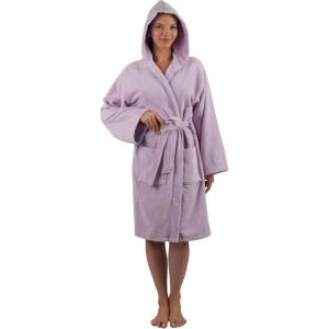 Alpine Swiss Stacy Women Hooded Bathrobe Cotton Terry Cloth Robe for Women Super Absorbent Quick Drying Luxury Hotel Spa Robe(Lilac)