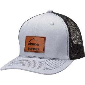 Alpine Swiss Trucker Hat Snapback Mesh Back Cap Adjustable Breathable Casual Baseball Cap(Gray)