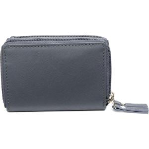 Alpine Swiss Womens Accordion Organizer Wallet Leather Credit Card Case ID Black(Gray)
