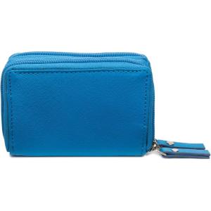 Alpine Swiss Womens Accordion Organizer Wallet Leather Credit Card Case ID Black(Indigo)