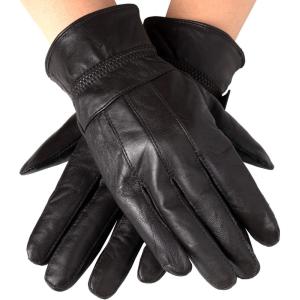 Alpine Swiss Womens Touch Screen Gloves Leather Phone Texting Glove Thermal Warm BRN XL