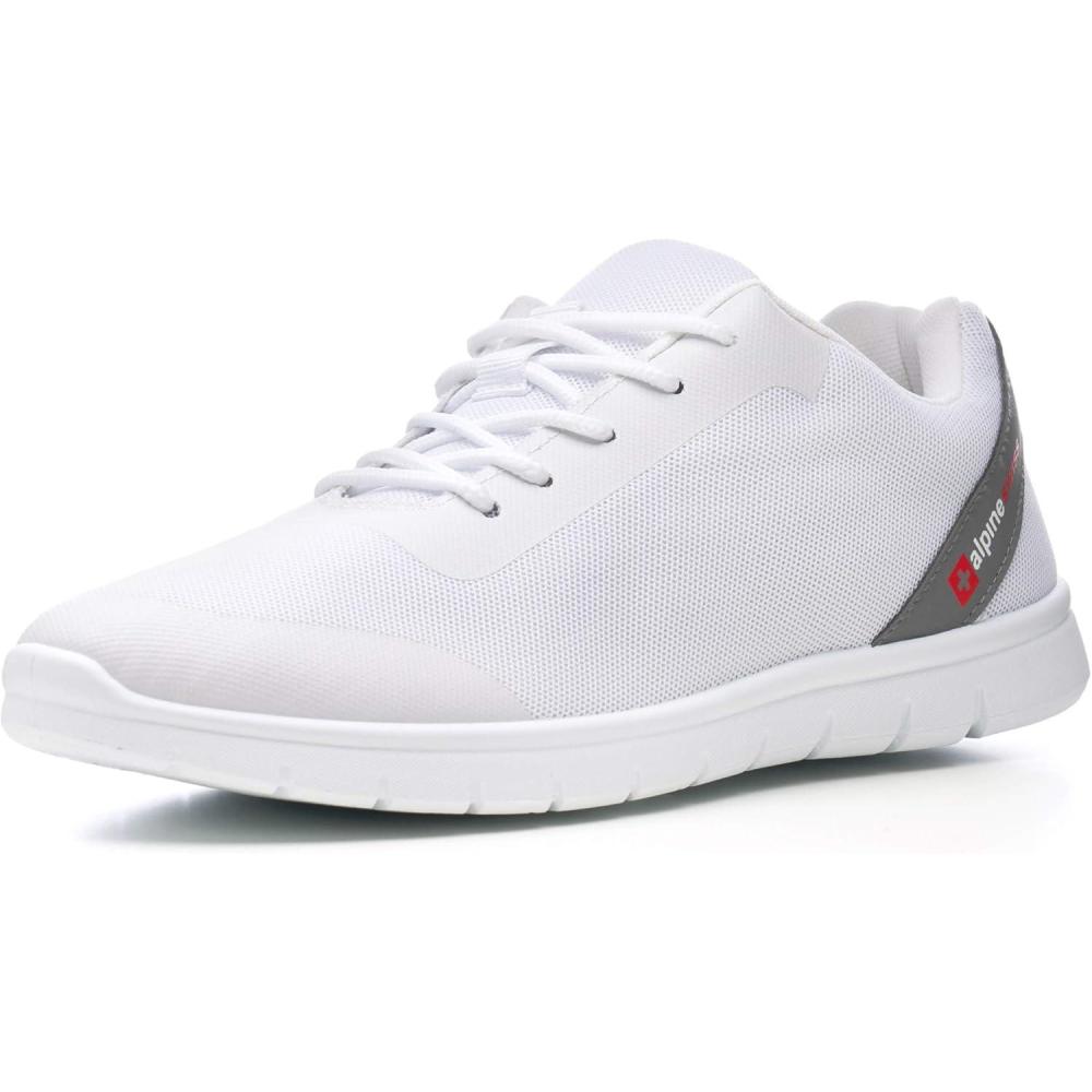image:imageAlpine Swiss Lewis Mesh Sneakers Breathable Lightweight Fashion TrainersWhite