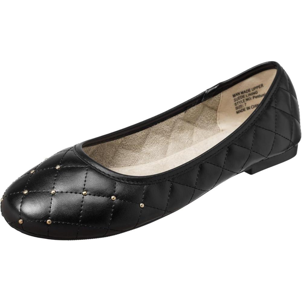 image:imageAlpine Swiss Petunia Womens Classic Ballet Flats Embellished Dressy Flat ShoesBlack