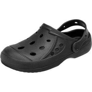 Alpine Swiss Mens Clogs Lightweight Slip On Mules Water Sandals Comfort Gardening Shoes(Black)