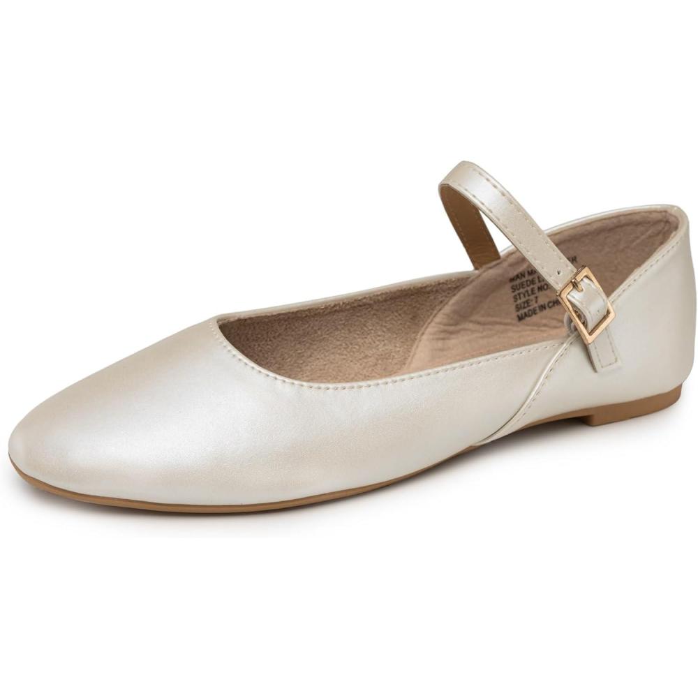 image:imageAlpine Swiss Cleo Womens Mary Jane Ballet Flats Stylish Comfortable Round Toe Dress Shoes Adjustable Strap Versatile for Casual Work or Dressy Occasions PRL 5