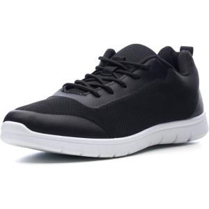 Alpine Swiss Bolt Mens Mesh Sneakers Lightweight Casual Lace Up Tennis Shoes Black 8 M US