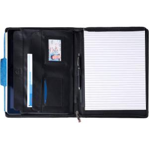 Alpine Swiss Leather Portfolio, Writing Pad, Presentation Folder Business Case Comes in a Gift Bag. Note Pad can be inserted / adjusted both for a Right or Left Handed writer – Folder Flap perfect to carry an iPad in
