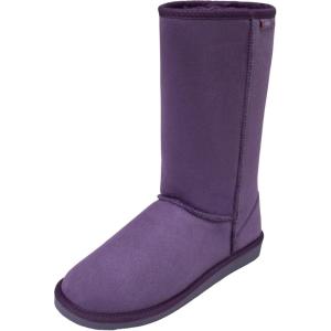 Alpine Swiss Women’s Mid-Calf Winter Boots 11” Faux Shearling Aussie Style Suede Look Warm Stylish Cold Weather Boots(Purple)